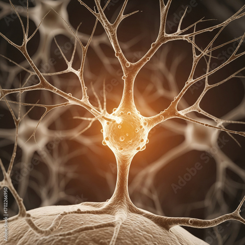 Dendritic Arborization Detailed microscopic visualization of neuron dendrite arborization, scientifically accurate for educational purposes_.png