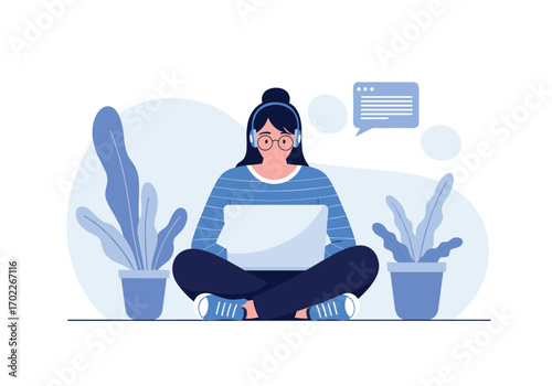 Modern digital communication and online collaboration tools for remote teams working effectively together