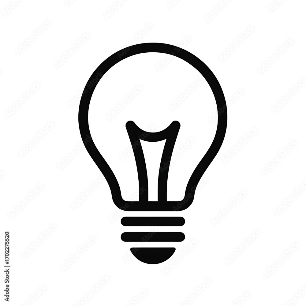 Obraz premium Light bulb icon isolated on transparent background