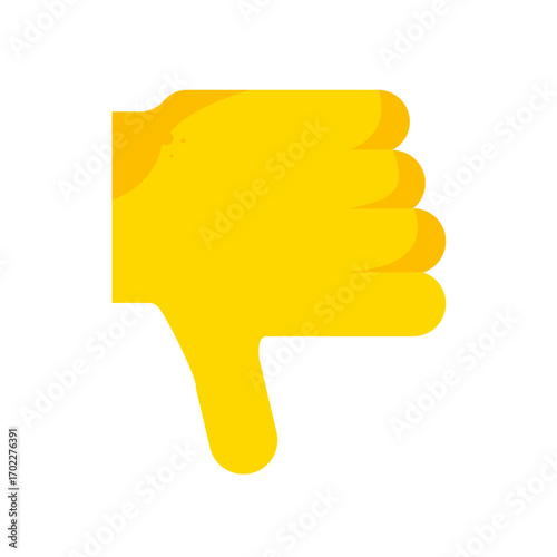 Thumbs down hand sign - vector icon