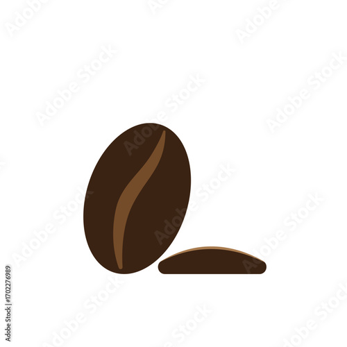 Coffee beans isolated on white background