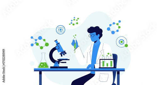 Discovering Scientific Innovation: Chemist Exploring Chemical Compounds and Research