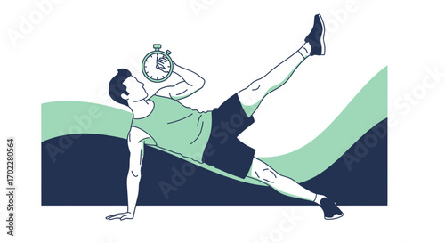 Fitness Endeavor: The Athletic Individual Performing a Dynamic Exercise Routine