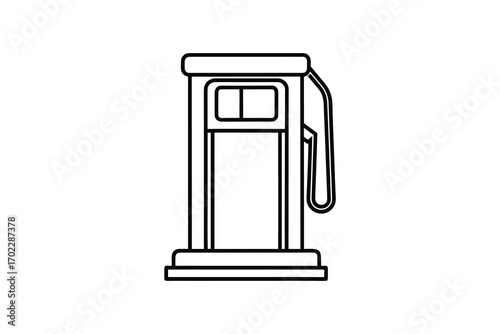 a simple line drawing of a gas pump silhouette