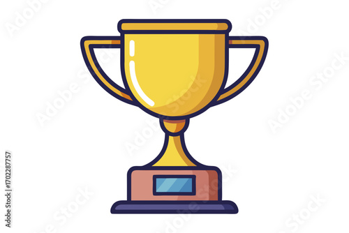 gold trophy cup isolated