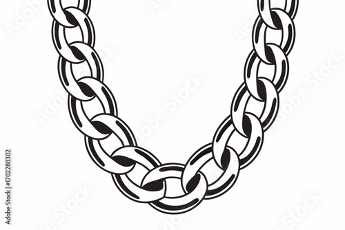 Elegant silver necklace