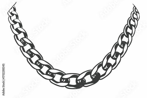 Elegant silver necklace