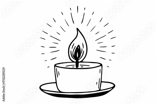 warm glowing candle light