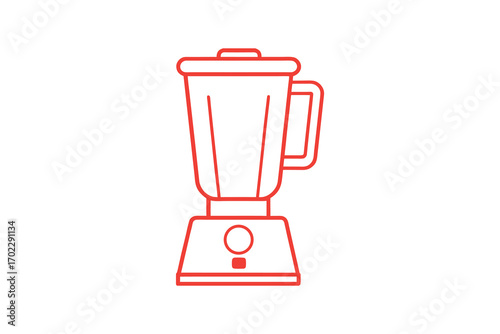a blender outline depicted in minimalist art silhouette