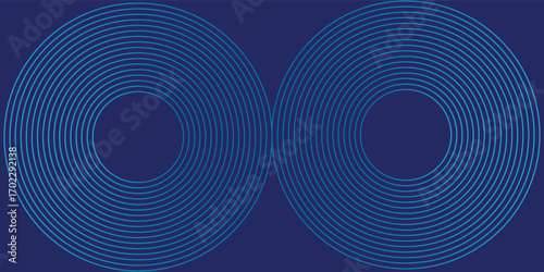 Bright blue dynamic abstract vector background with diagonal lines. 3d cover of business presentation banner for sale event night party. Fast moving soft circle wave line stripe decoration