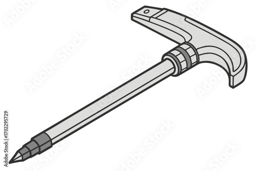 T handle allen wrench tool with hexagonal tip