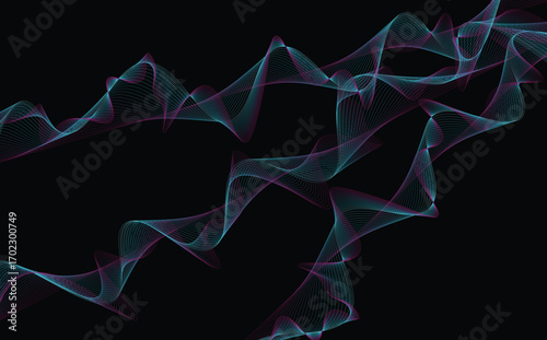 Stylish abstract vector design with fluid gradient waves for digital and print artwork.