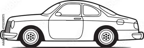 Hand drawn car illustration
 vector illustration on white background