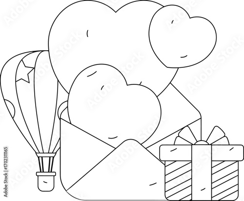 Surprise heartfelt gift delivery via hot air balloon, celebrating love, romance, and special occasions with joy and wonder