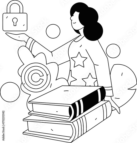 Empowering intellectual property protection with secure digital assets and educational resources, safeguarding creative works with a confident guardian.