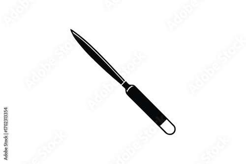 a sleek pen design with sharp lines and minimalist silhouette