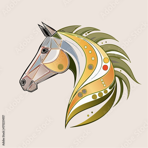 horse head vector