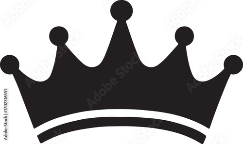 Birthday crown tiara silhouette, festive vector perfect for parties, celebrations, and events.