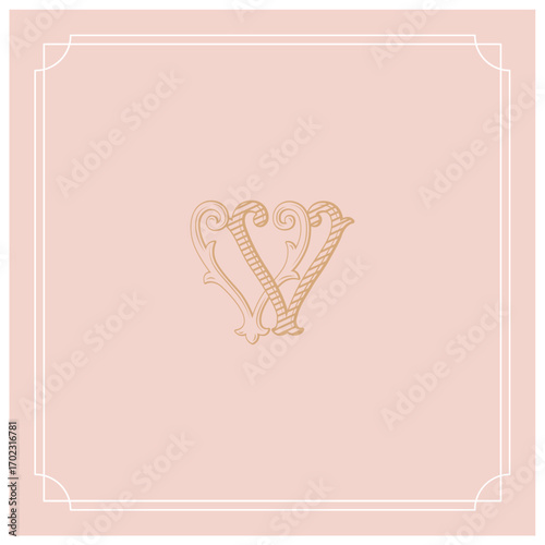 VV, logo VV, Letter  VV,  Monogram VV,Wedding Monogram, Wedding Logo, Logo Design , Monogram Vintage