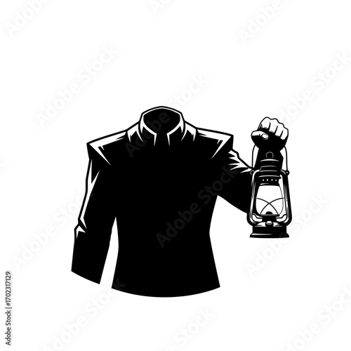Enigmatic Silhouette in Minimalist Design