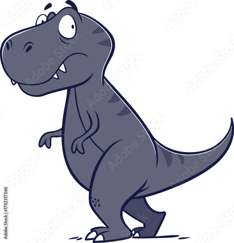 Cartoon dinosaur with big eyes t rex prehistoric
