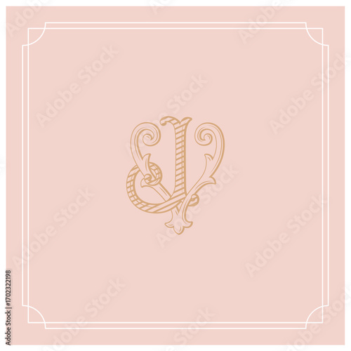 VJ , JV, logo VI, Letter VJ,  Monogram VJ,Wedding Monogram, Wedding Logo, Logo Design , Monogram Vintage
