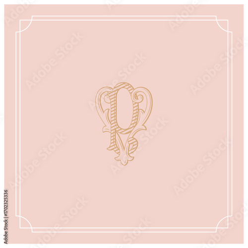 VP,PV, logo VP, Letter VP,  Monogram VP,Wedding Monogram, Wedding Logo, Logo Design , Monogram Vintage