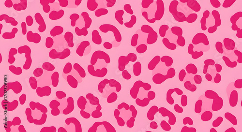 Wallpaper Mural Vibrant pink leopard print pattern background Torontodigital.ca