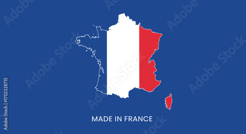 Illustrating the Iconic French Flag Within the Borders of France a Symbol of National Pride and Origin