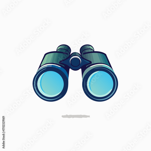Illustration of Binoculars: Visualizing Distance, Observation, and Expanding Perspectives