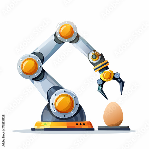 Robotic Arm Handling Egg: Automation and Technology