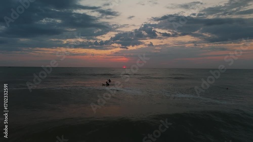 cloudy sunrise above the sea