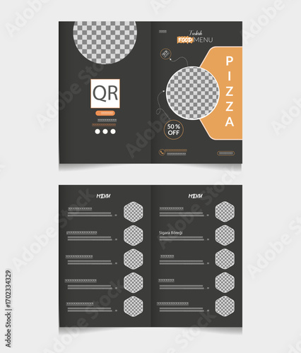 Creative modern food menu design template 
