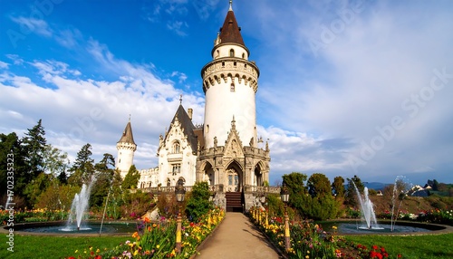 Wallpaper Mural Grand castle in a beautiful garden Torontodigital.ca