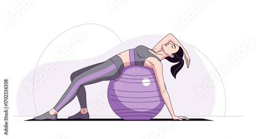Wellness Exercise: Dynamic Stretching on Balance Ball for Optimal Physical Condition