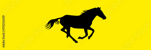 Horse silhouette vector illustration image