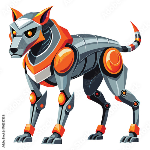 AI Dog Robot Illustration