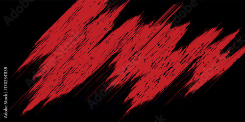 Abstract grunge red paint spill background. Blood spill on black background