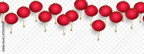 Chinese New Year Celebrate, Ancient chinese lantern in transparent background 