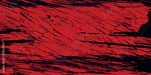 Abstract grunge red paint spill background. Blood spill on black background