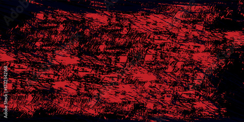 Abstract grunge red paint spill background. Blood spill on black background