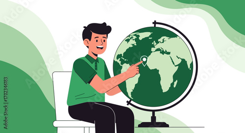 A World Traveler: Discovering The Globe In A Vibrant And Illustrative Style