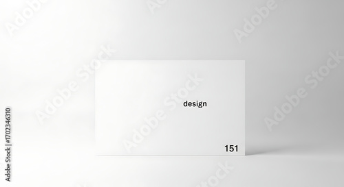 Minimalist White Cover with design Text and 151 Number on Clean Background