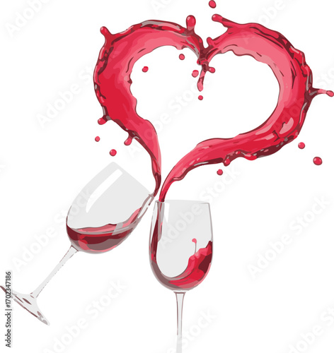 red wine splash