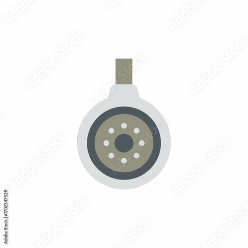 A flat icon depicting a round shower head with multiple water nozzles and a connector.