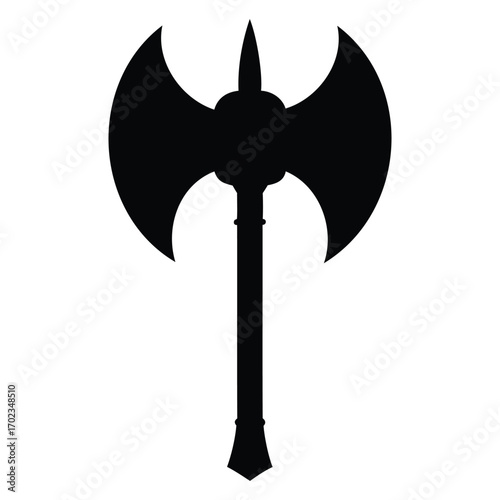 Battle Axe Silhouette Art