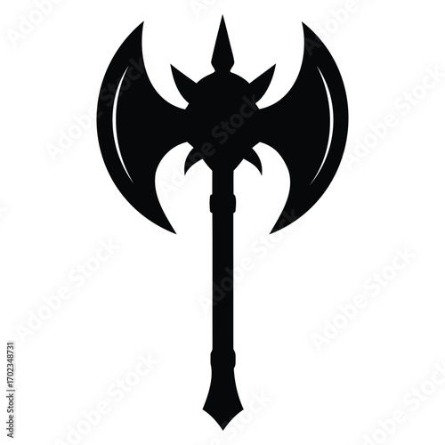 Battle Axe Silhouette Art