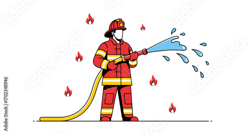 Brave Firefighter Extinguishes Flames With Water, Averting Disaster, Saving Life and Asset