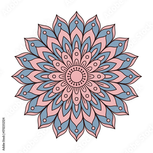 Elegant pastel mandala design for serene projects and calming visuals in your creative work today