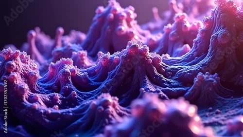 besiege aside an spotless background, adenine atom reposition indium work alike magnetised limpid cockle indium adenine sandbag regalia of fat empurple and galvanic blues, forge intricate